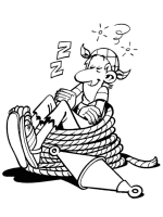 A coloring page of piet piraat